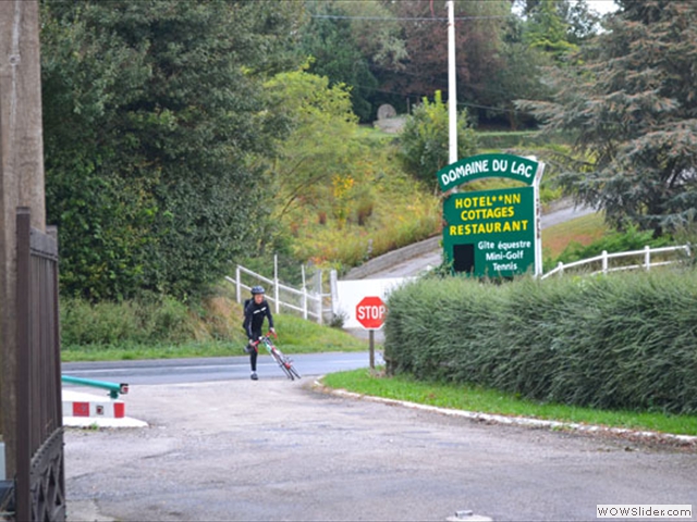 Arrival at theHotel  Domain du Lac in Vimoutiers