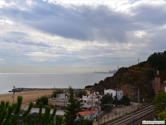 Barcelona in the distance