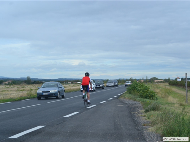 Leaving the suburbs of Toulouse and en route to Carcassonne