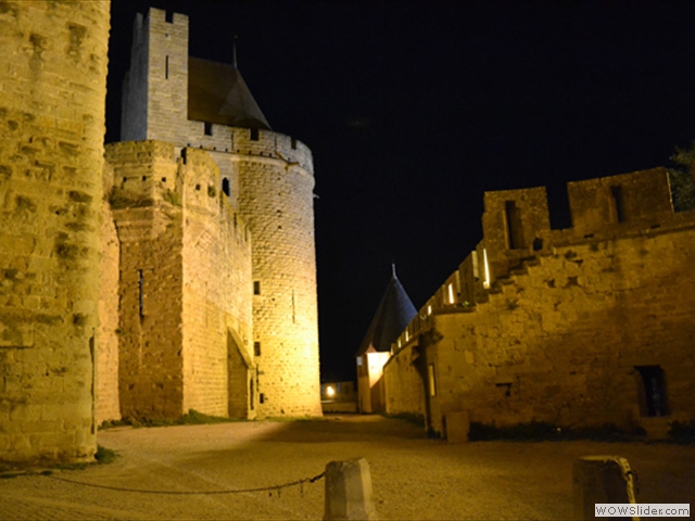 Night time in Carcassonne