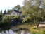 Beautiful village on the banks of a river